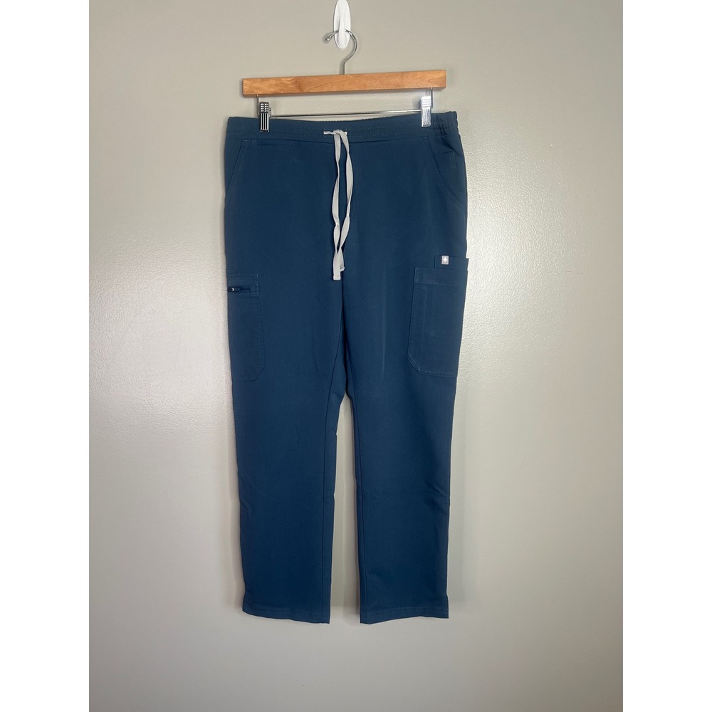 Figs Yola skinny scrub pants Cargo blue medium petite medical professional